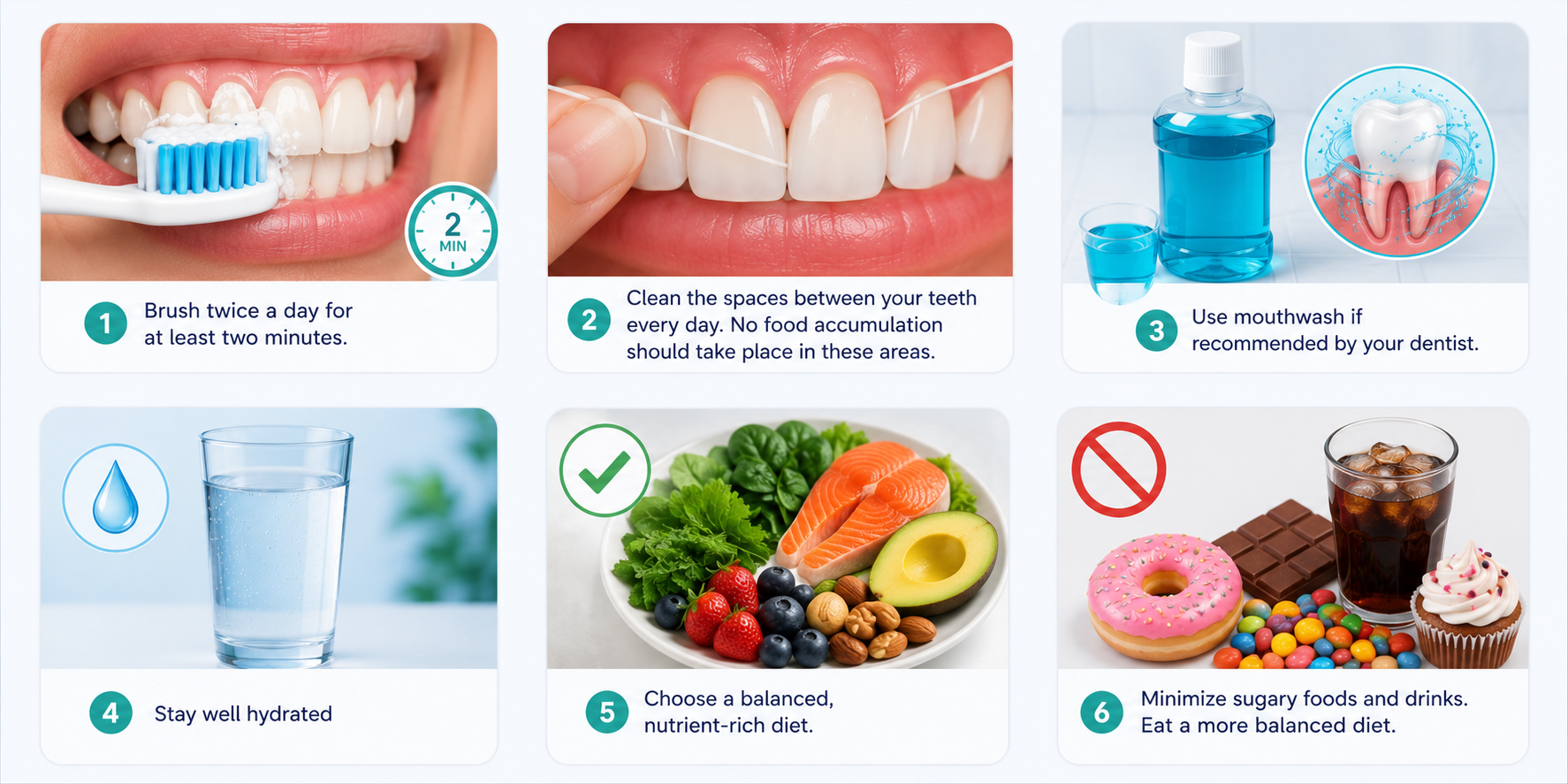 Medical infographic on Swollen Gums Around One Tooth prevention, showing a daily gum care routine